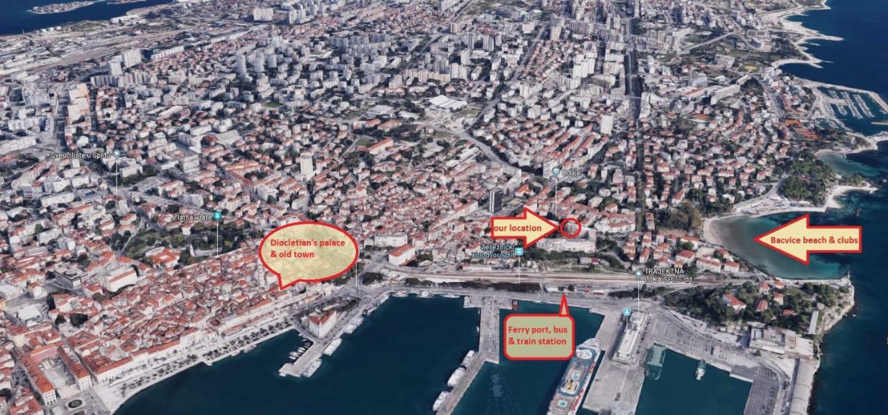 Ferienwohnung Bacvice Seaview Split Exterior foto